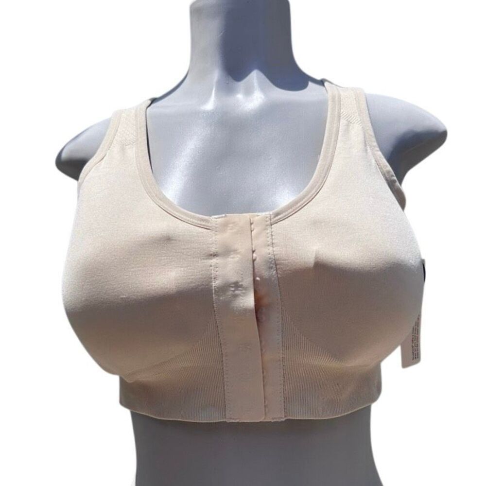 NWT Truekind® Daily Comfort Posture Bra Women's XL Beige Front Closure